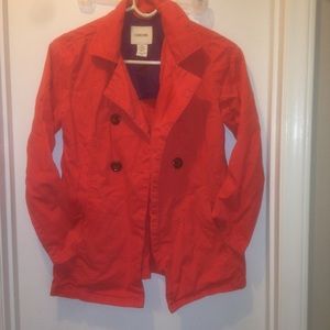 Red Button Down Coat